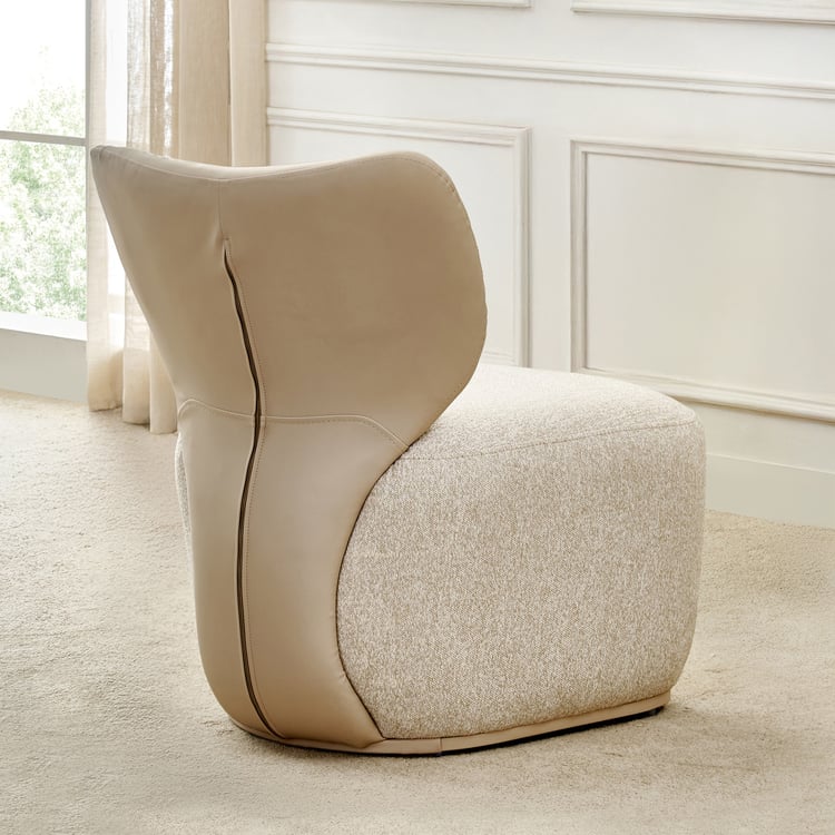 Lune Fabric Accent Chair - Beige