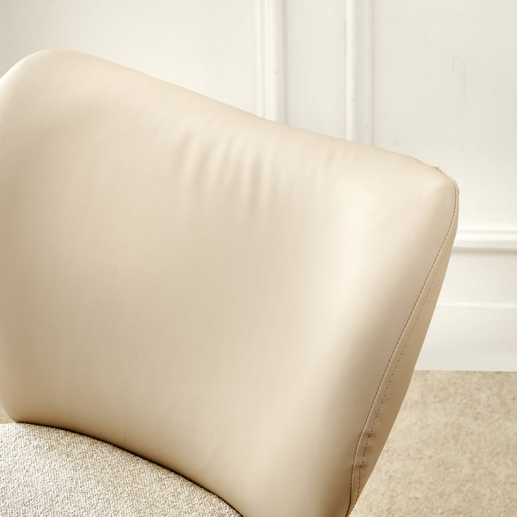Lune Fabric Accent Chair - Beige