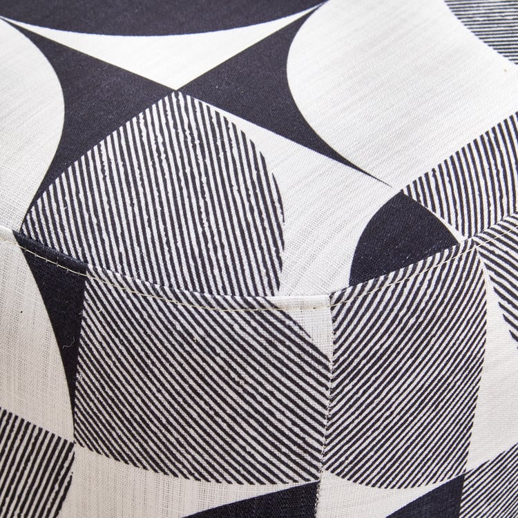 Saga Fabric Swivel Accent Chair with Cushion - Black