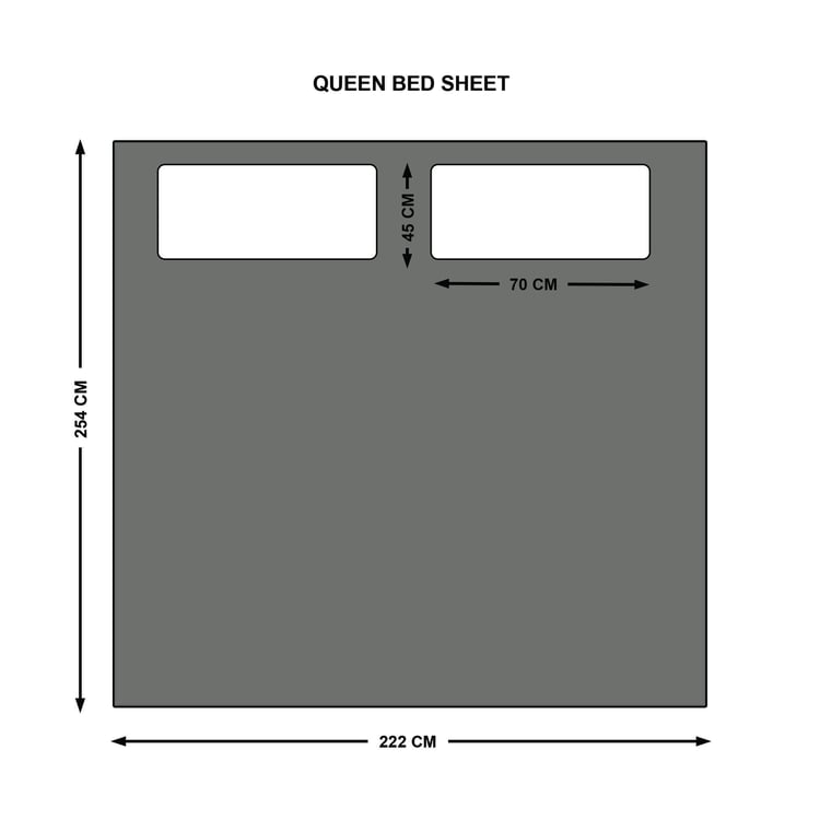 Spinel 3Pcs Queen Bedsheet Set