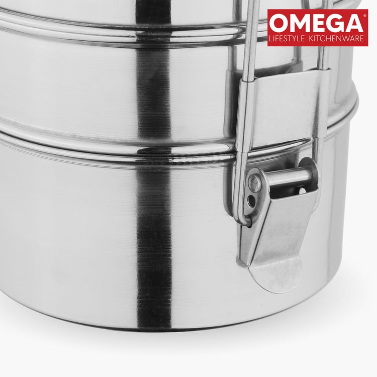 OMEGA Stainless Steel 2-Tier Lunch Box