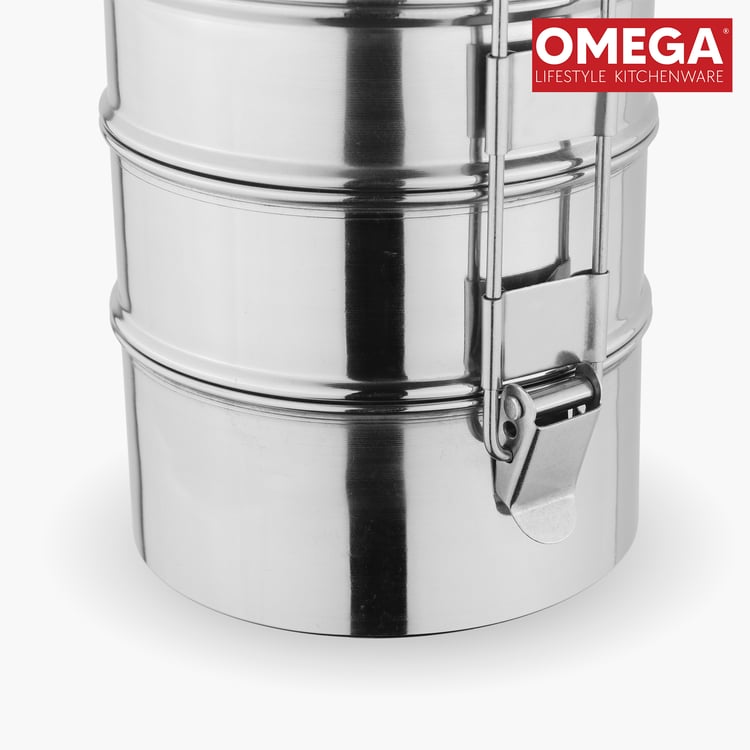 OMEGA Stainless Steel 3-Tier Lunch Box