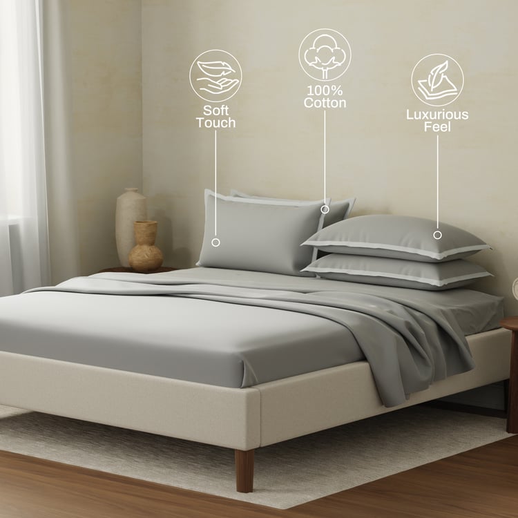 BOUTIQUE LIVING Charm Cotton 400TC 5Pcs Super King Bedsheet Set