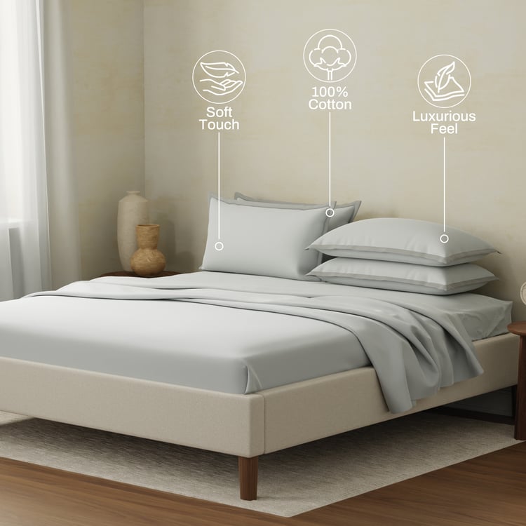 BOUTIQUE LIVING Charm Cotton 400TC 5Pcs Super King Bedsheet Set