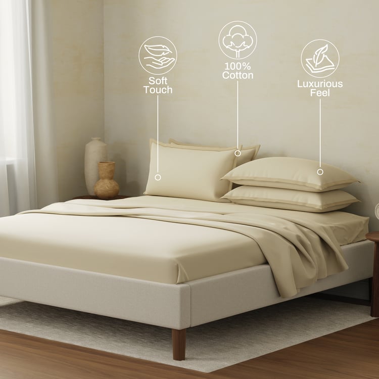 BOUTIQUE LIVING Charm Cotton 400TC 5Pcs Super King Bedsheet Set