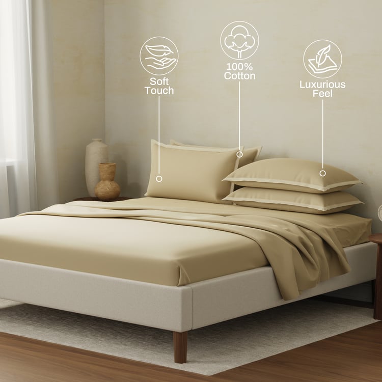 BOUTIQUE LIVING Charm Cotton 400TC 5Pcs Super King Bedsheet Set