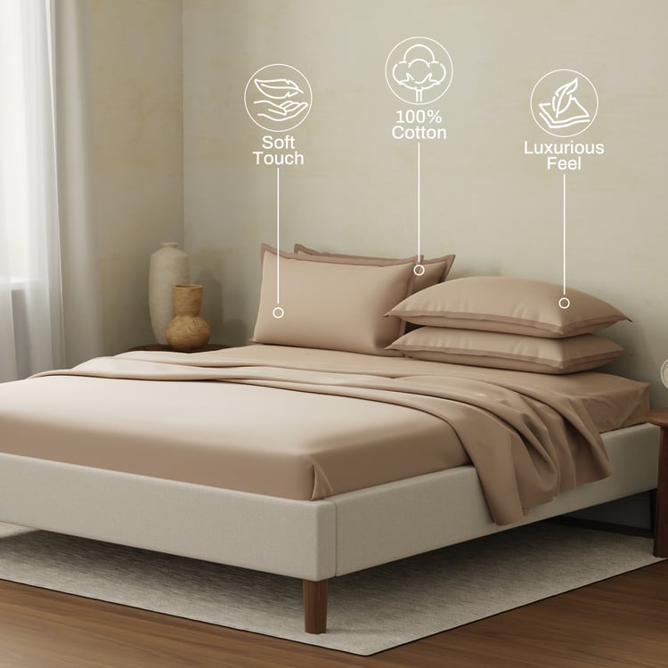 BOUTIQUE LIVING Charm Cotton 400TC 5Pcs Super King Bedsheet Set
