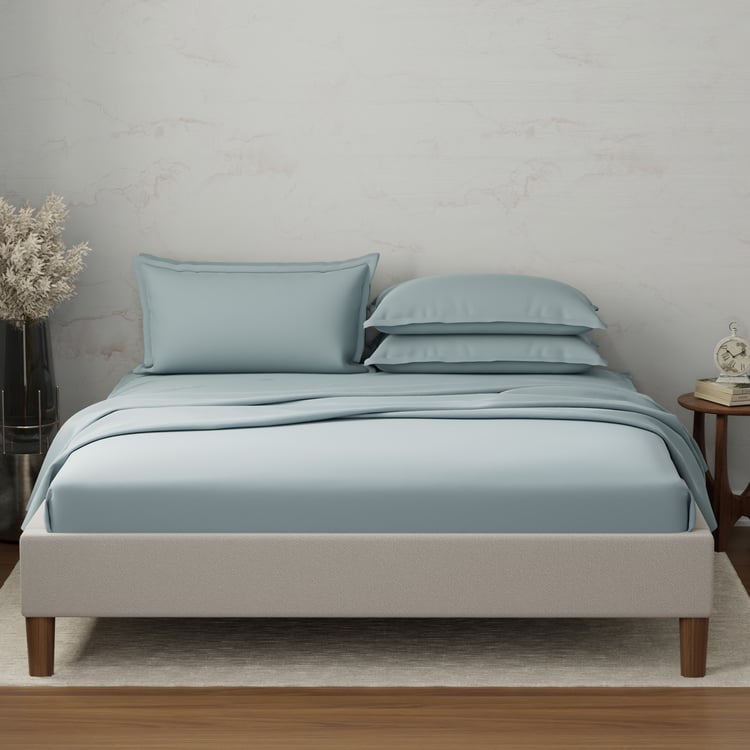 BOUTIQUE LIVING Emblem Cotton 300TC 5Pcs Super King Bedsheet Set