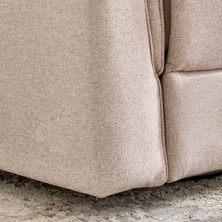 Daphne Fabric 1-Seater Swivel Electric Recliner - Brown