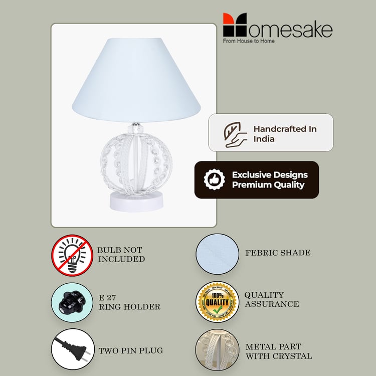 HOMESAKE Metal and Crystal Table Lamp - Small