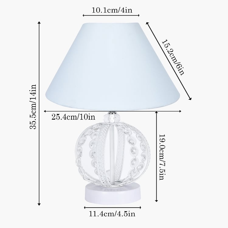 HOMESAKE Metal and Crystal Table Lamp - Small