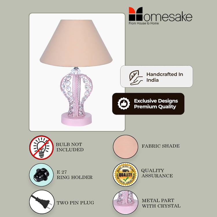 HOMESAKE Metal and Crystal Table Lamp - Small