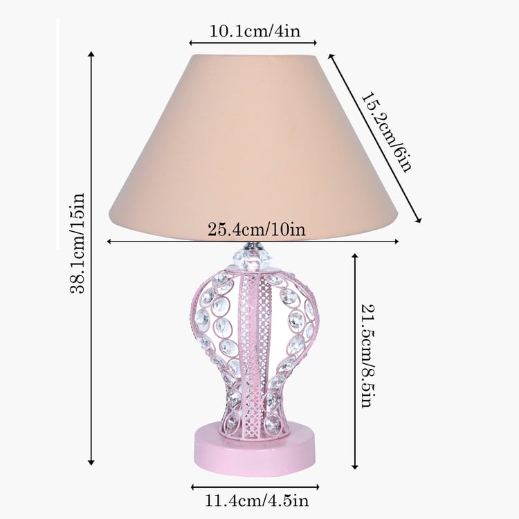 HOMESAKE Metal and Crystal Table Lamp - Small