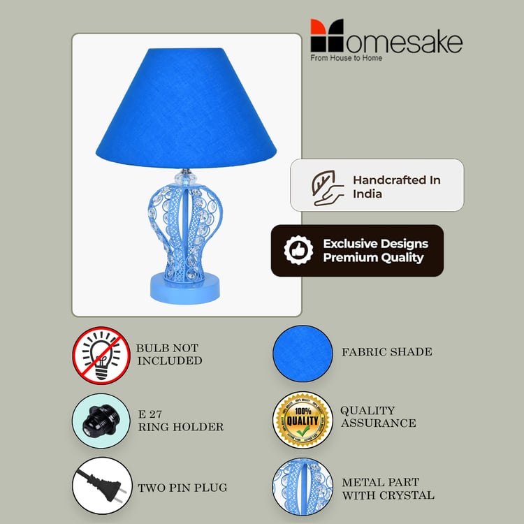 HOMESAKE Metal and Crystal Table Lamp - Small