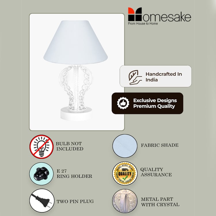 HOMESAKE Metal and Crystal Table Lamp - Small