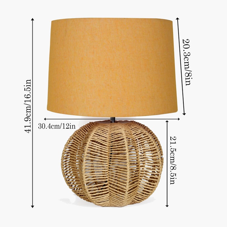HOMESAKE Raffia Grass Table Lamp