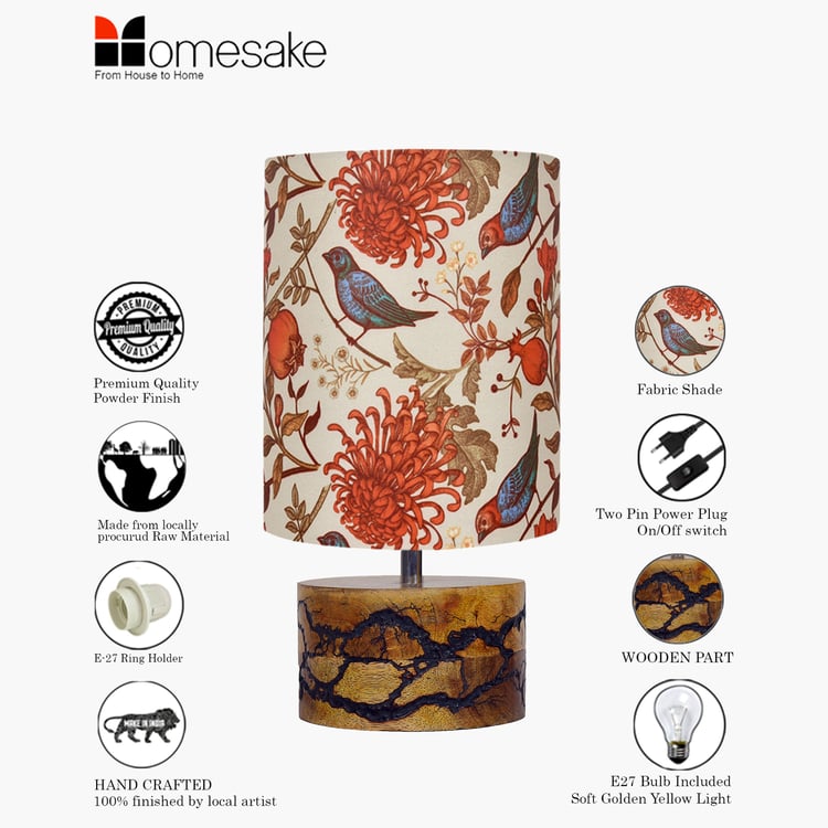 HOMESAKE Wooden Table Lamp