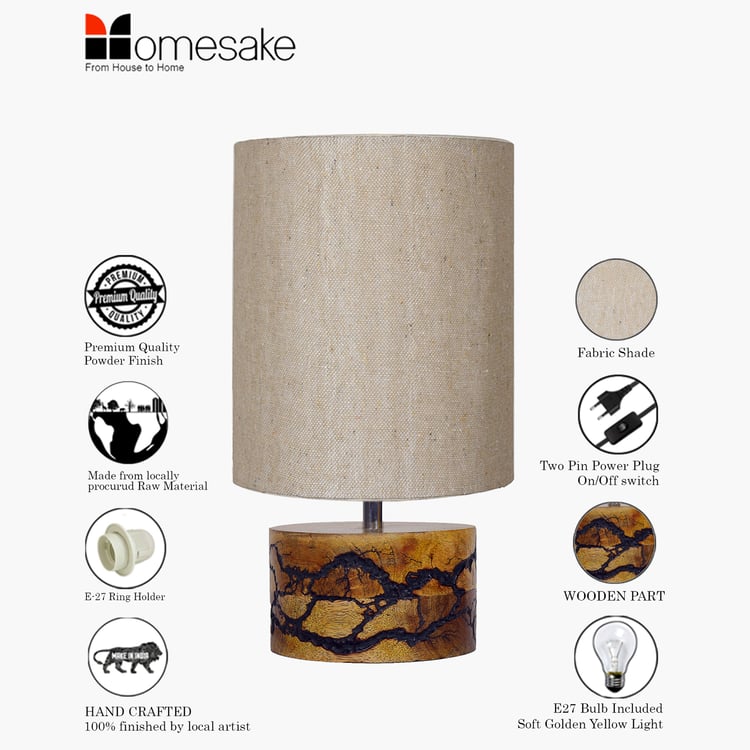 HOMESAKE Wooden Table Lamp