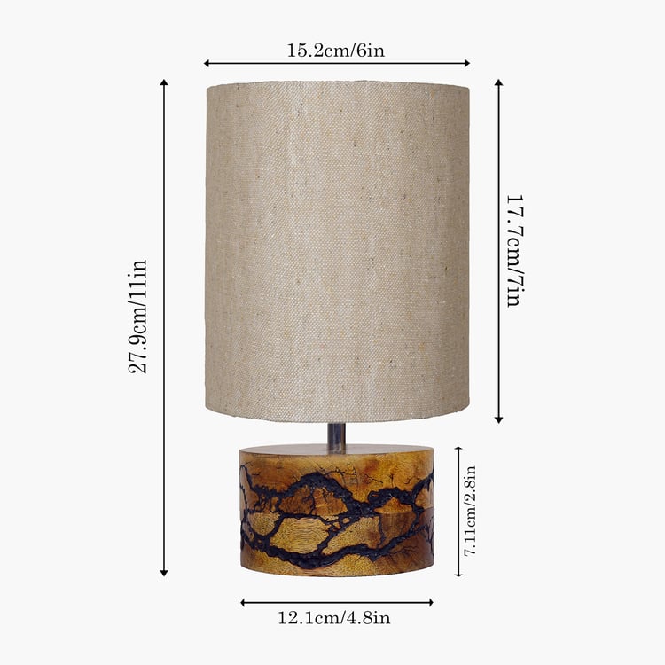 HOMESAKE Wooden Table Lamp