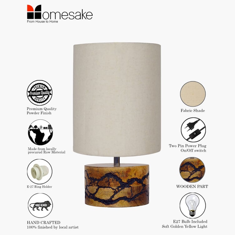 HOMESAKE Wooden Table Lamp