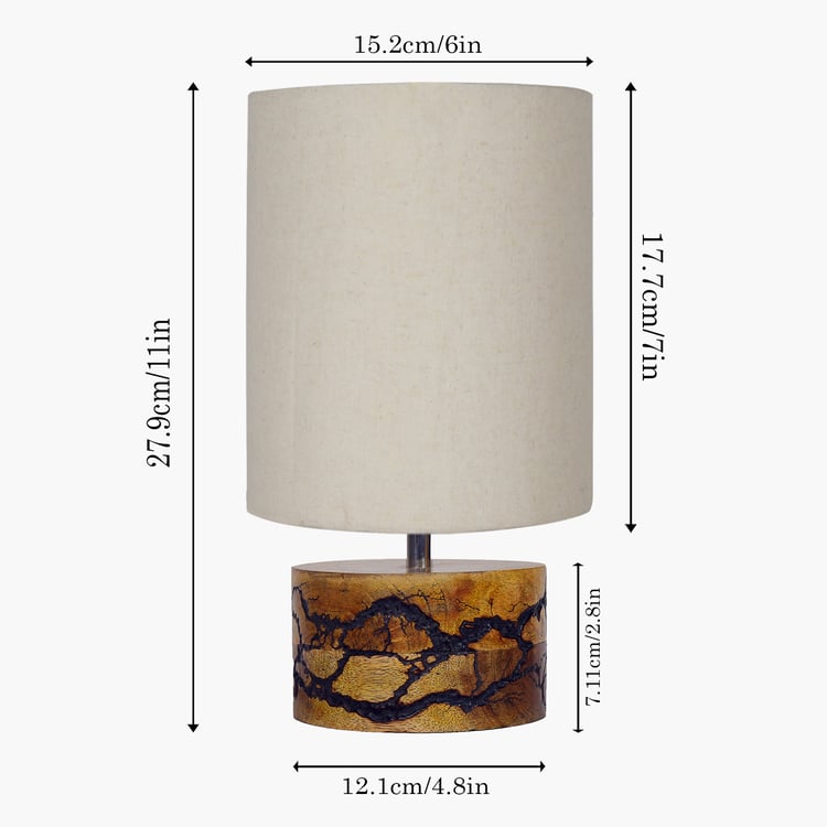 HOMESAKE Wooden Table Lamp
