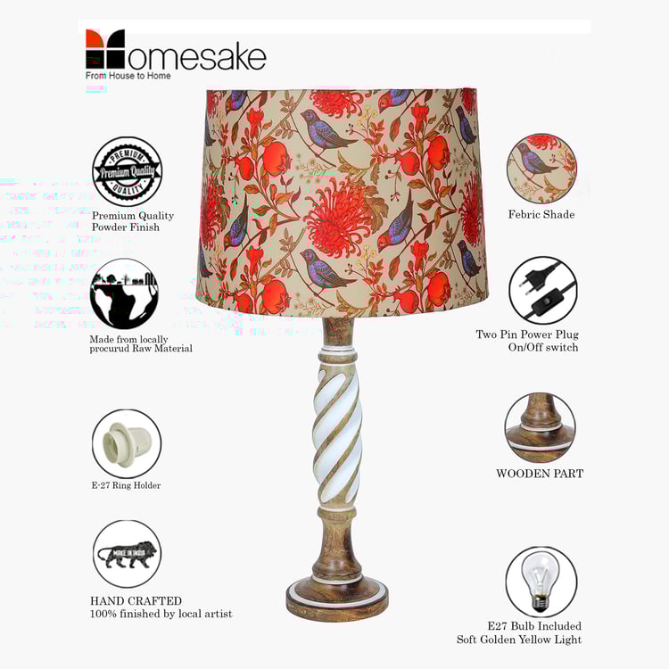 HOMESAKE Wooden Table Lamp