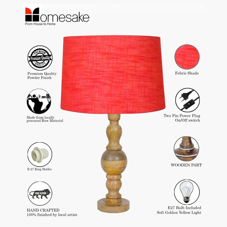 HOMESAKE Wooden Table Lamp