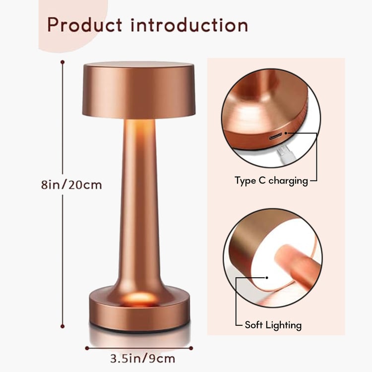 HOMESAKE Metal Touch Table Lamp