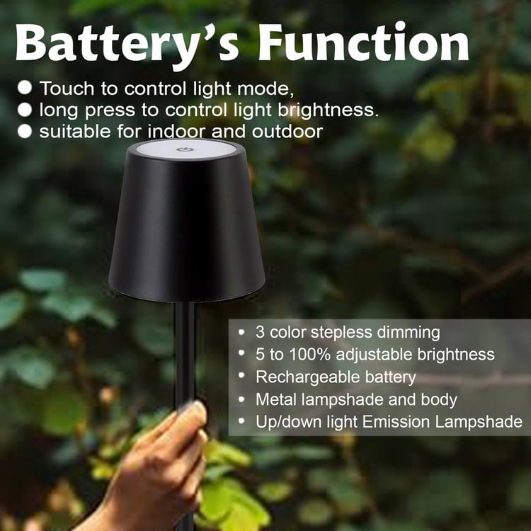 HOMESAKE Metal Touch Table Lamp