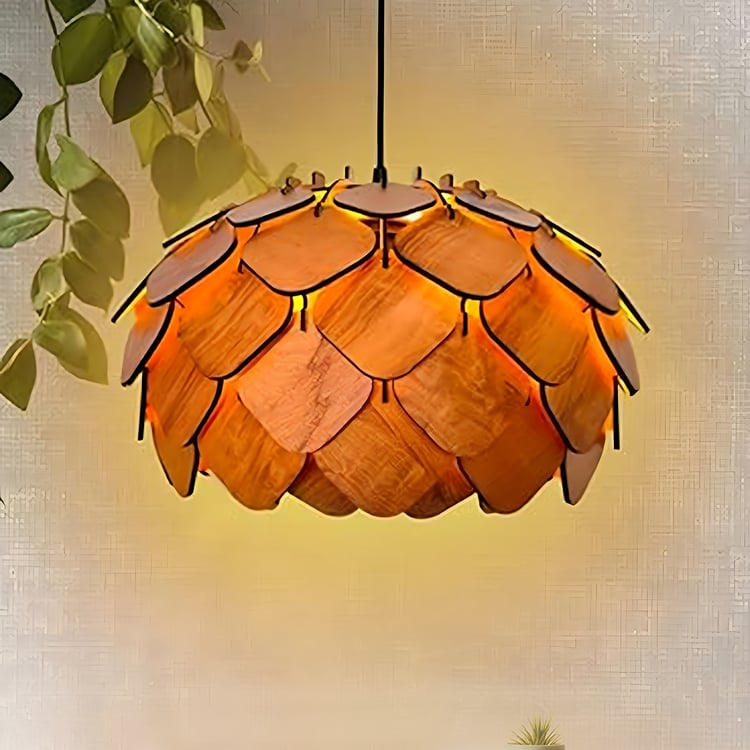 HOMESAKE Wooden Ceiling Lamp