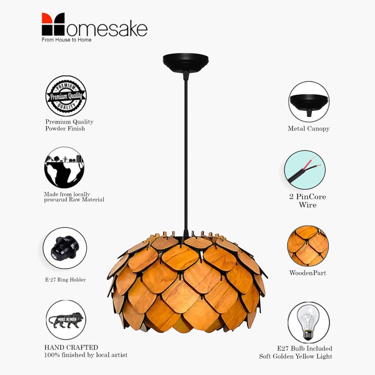 HOMESAKE Wooden Ceiling Lamp