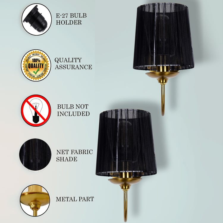 HOMESAKE Set of 2 Metal Wall Lamps