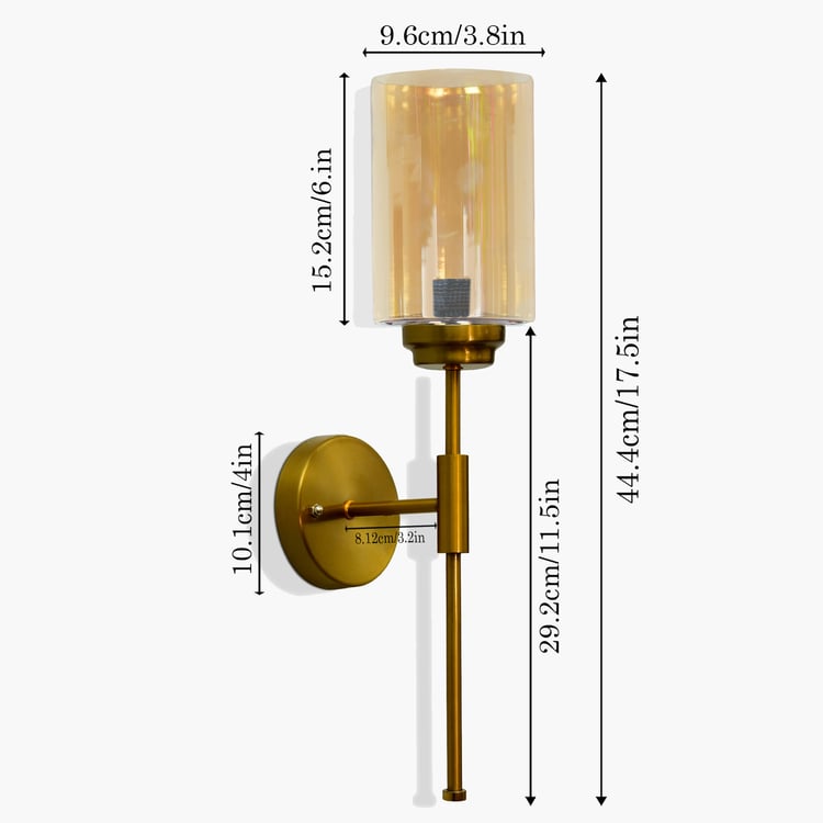 HOMESAKE Set of 2 Metal Wall Lamps