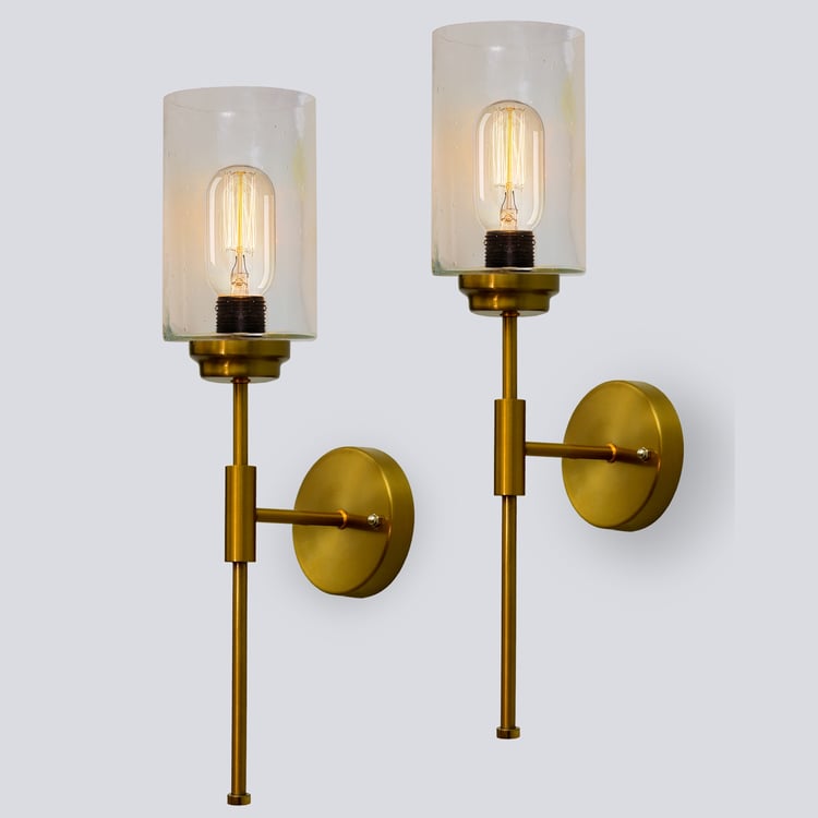 HOMESAKE Set of 2 Metal Wall Lamps