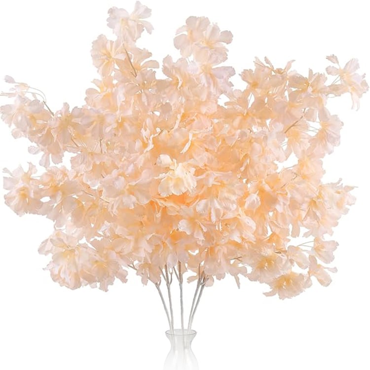 HOMESAKE Set of 2 Artificial Cherry Blossom Sticks - 111.7cm