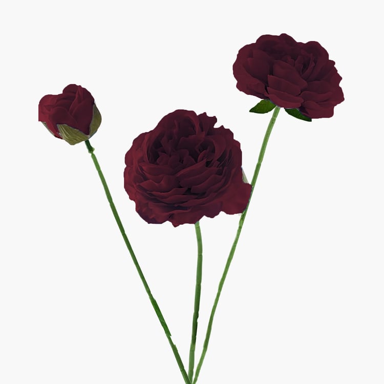 HOMESAKE Set of 3 Artificial Rose Flower Stems - 66cm