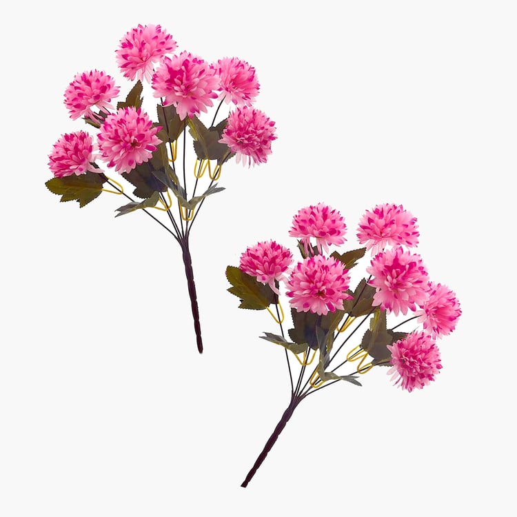 HOMESAKE Set of 2 Artificial Chrysanthemum Flower Sticks - 38.1cm