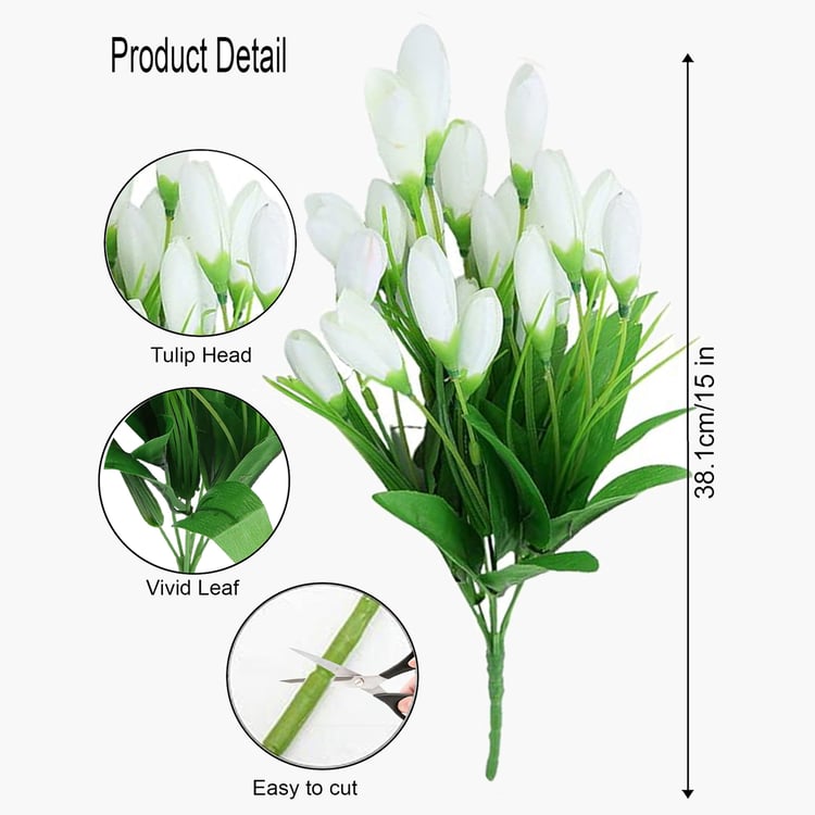 HOMESAKE Artificial Tulip Flower Stick - 38.1cm