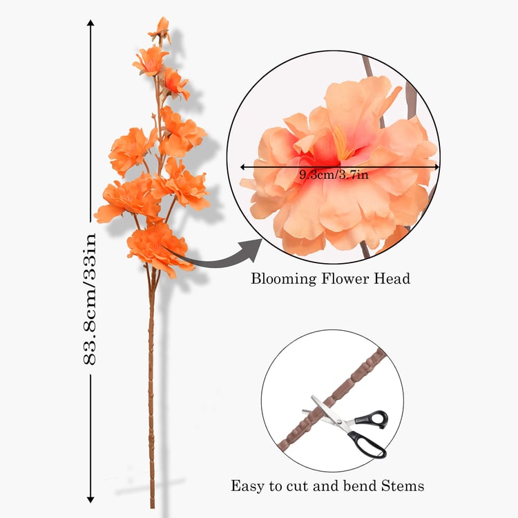 HOMESAKE Set of 2 Artificial Forsythia Sticks - 83.8cm