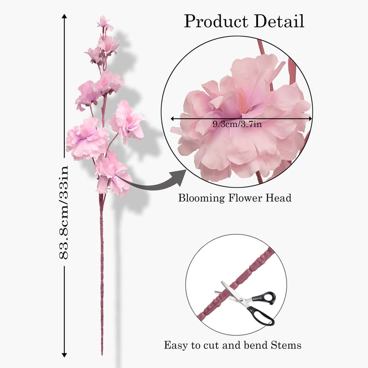 HOMESAKE Set of 2 Artificial Forsythia Sticks - 83.8cm