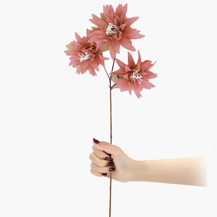 HOMESAKE Set of 2 Artificial Dahlia Flower Sticks - 66cm