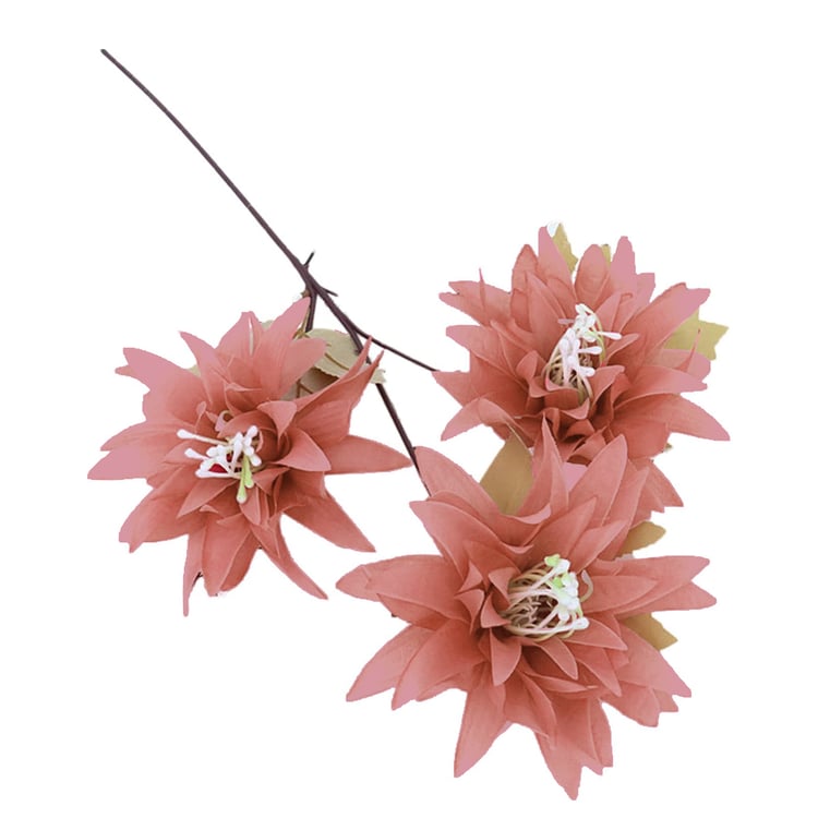 HOMESAKE Set of 2 Artificial Dahlia Flower Sticks - 66cm