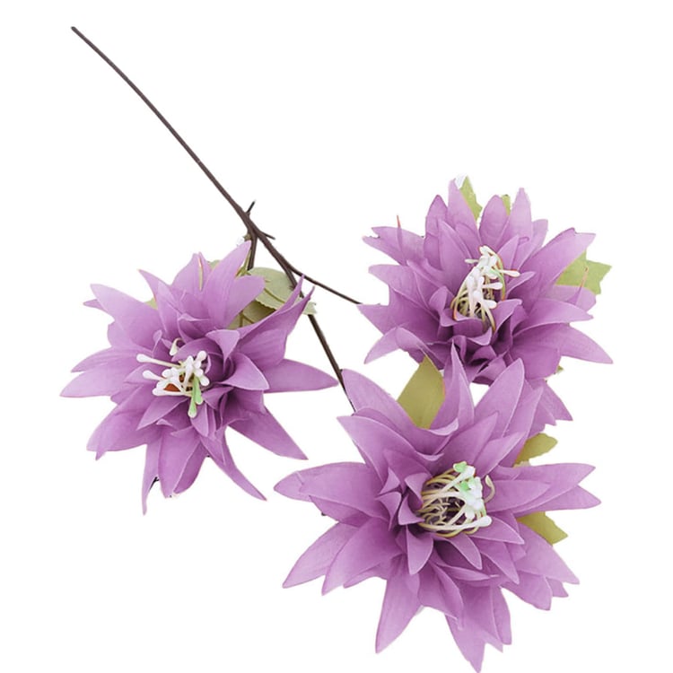 HOMESAKE Set of 2 Artificial Dahlia Flower Sticks - 66cm