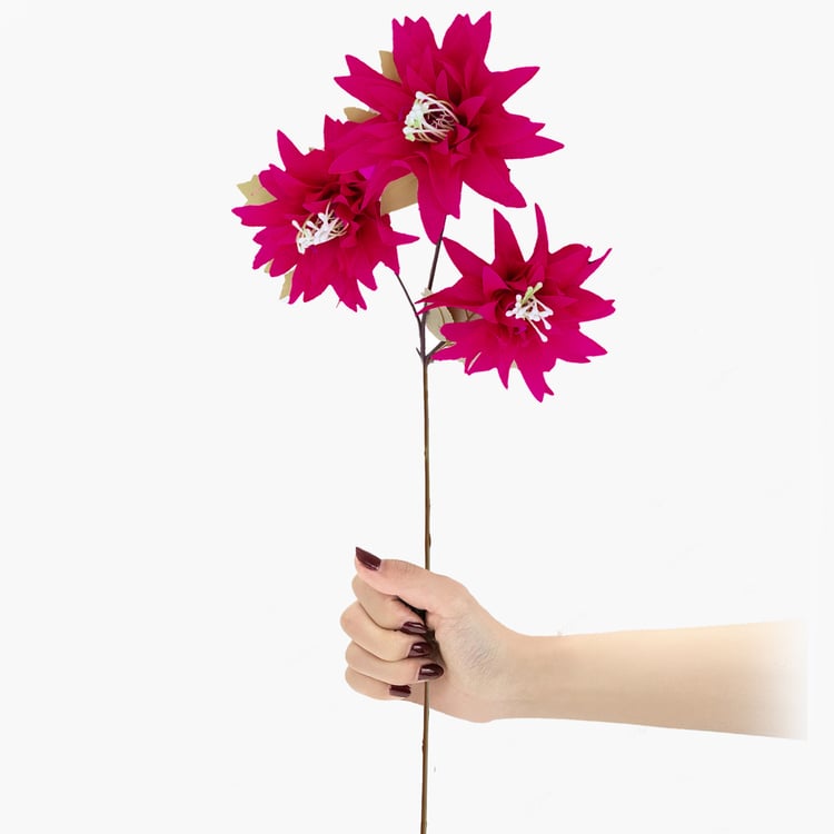 HOMESAKE Set of 2 Artificial Dahlia Flower Sticks - 66cm