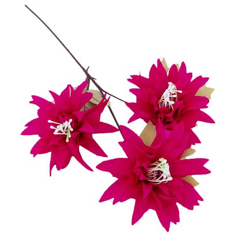 HOMESAKE Set of 2 Artificial Dahlia Flower Sticks - 66cm