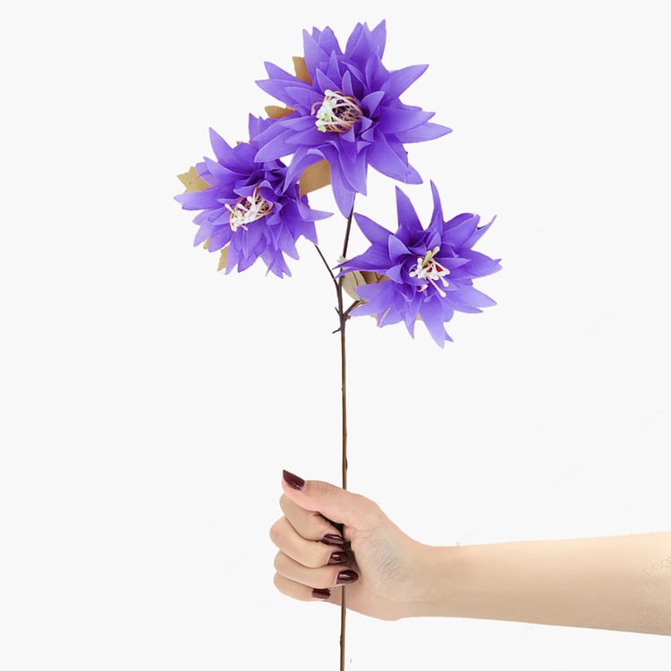 HOMESAKE Set of 2 Artificial Dahlia Flower Sticks - 66cm