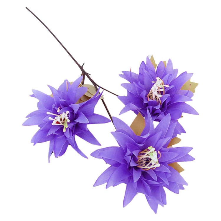 HOMESAKE Set of 2 Artificial Dahlia Flower Sticks - 66cm