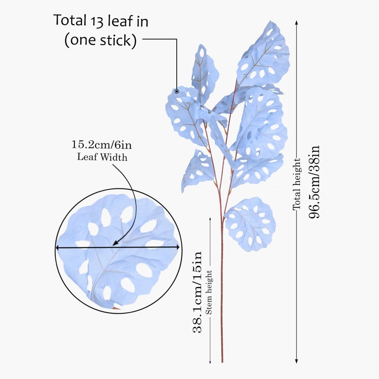 HOMESAKE Set of 2 Artificial Monstera Leaf Sticks - 96.5cm