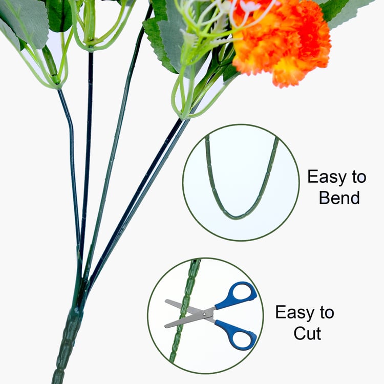 HOMESAKE Set of 2 Artificial Carnation Flower Sticks - 30.4cm