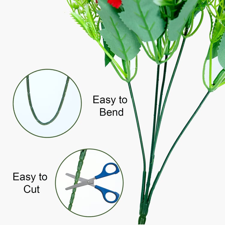 HOMESAKE Set of 2 Artificial Carnation Flower Sticks - 30.4cm